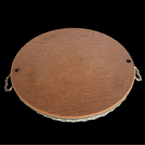 Vintage Venetian Glass Etched Mirror Tray Vanity Serving Ercole Barovier Italy - Picture 5 of 7